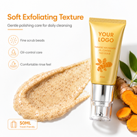 Gommage Visage Anti-Sébum au Curcuma et Niacinamide Marque Blanche 50g – Nettoyage Profond, Exfoliation Douce, Purifie, Lisse, Illumine et Nourrit