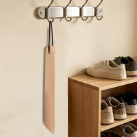 Chausse-pied en bois de hêtre naturel DAAN OEM avec logo personnalisé et boucle de suspension en corde pour cadeaux promotionnels, disponible en 4 tailles