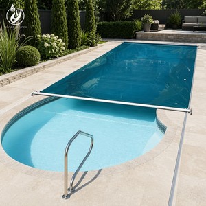 <span class=keywords><strong>Couverture</strong></span> de <span class=keywords><strong>piscine</strong></span> <span class=keywords><strong>automatique</strong></span> motorisée en tissu, <span class=keywords><strong>couverture</strong></span> de sécurité pour <span class=keywords><strong>piscine</strong></span>, PVC bleu, imperméable - Product Image 2