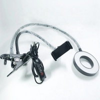 Anneau lumineux LED pour studio photo avec support pour téléphone portable