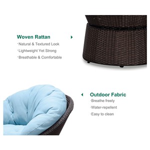Express Garden Modern Rattan Aluminio Impermeable Juego de sofás para exteriores-Muebles de lujo para Villa Patio y uso en el parque - Product Image 3