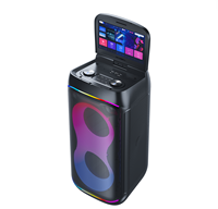 Téléviseur portable 2025, écran tactile 6,5 pouces, haut-parleur karaoké en plastique 40W, double microphone, utilisation en extérieur, sans fil 5.0 RGB AUX