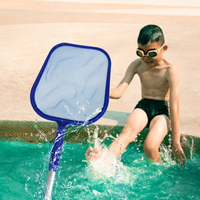 Vente directe d'usine poteau de piscine télescopique filet d'écumoire de piscine robuste poteau d'écumoire de piscine à mailles fines et filet