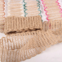 Nouvelle corde de tissage de Jute de dentelle décorative de polyester de ruban de chanvre coloré pour le matériel de bricolage pour des vêtements et des paquets de cadeaux