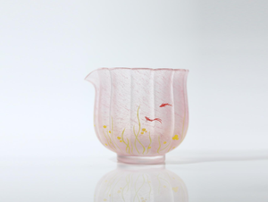 Ensemble de tasses à thé en forme de fleur en verre de cristal gravé à la main pour la décoration de la maison et la collection de thé de l'après-midi - Product Image 5
