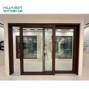 Cửa trượt gỗ nhôm nội thất Huasin tiêu chuẩn Canada mới nhất 2025, hệ thống thoát nước âm, tùy chỉnh, không ma sát, vận hành êm ái - Product Image 3