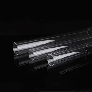 Tubo de vidro de quartzo de grande diâmetro, instrumento de laboratório de quartzo redondo resistente a altas temperaturas