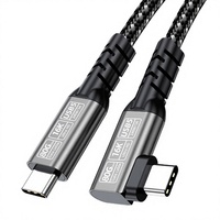 Câble de données WFYEAR pour coude, 80G, haute vitesse, 240W, 5A, charge rapide, téléphone Type-C, adaptateur de projection HD 16K, cuivre pur, nylon