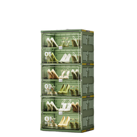 Boîte à chaussures empilable transparente Drop Front Conteneur à chaussures Boîte de rangement acrylique transparent Boîte magnétique pour chaussures