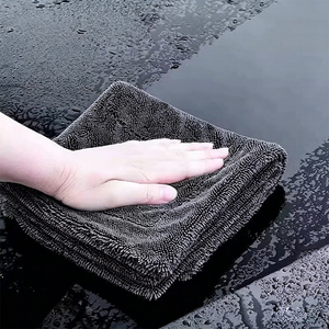 Toalla de secado de coches de doble capa con bucles retorcidos de 60x160cm y 1400GSM, <span class=keywords><strong>la</strong></span> toalla de secado de una sola pasada más grande para camiones XL y SUV. - Product Image 3