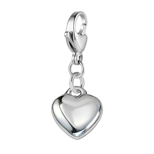 Colgante con cierre de langosta en forma de corazón de oro y plata para la fabricación de pulseras, accesorio de joyería de acero inoxidable al por mayor - Product Image 5