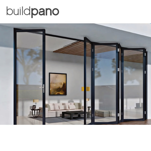Exterior Bifold <strong>Door</strong> Aluminum Foldable Patio <strong>Door</strong> Double Tempered Glass Folding Partition <strong>Door</strong> Soundproof Accordion <strong>Door</strong> - Product Image 3