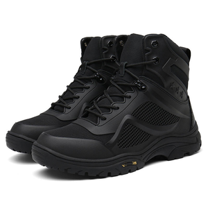 Botas de Entrenamiento DFU0140, Negras, Talla Grande para Hombre, Botas Altas con Punta de Acero, Zapatos de Montañismo para Hombre, Botas de Escalada para Deportes al Aire Libre - Product Image 2