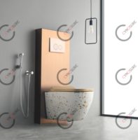 Toilettes de luxe suspendues au mur, salle de bain, Commode flottante en céramique, fermeture murale, toilettes