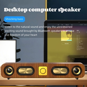 Деревянные колонки в стиле ретро, портативная звуковая панель, Hi-Fi стереокарта, домашний настольный компьютер, беспроводной Звук, FM-радио, сабвуфер - Product Image 3