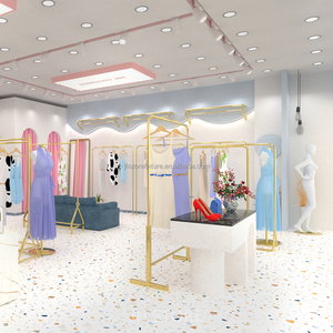Estante de exhibición de ropa para tienda de belleza, estante de exhibición de metal para <span class=keywords><strong>boutique</strong></span> - Product Image 6