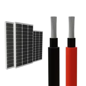 Leader pv câble solaire EN 50618 tuv xlpe solaire photovoltaïque Dc power Wire batterie câble H1Z2Z2-K 6mm2 fournisseur 1500v fabricant