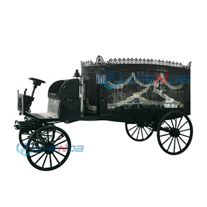 Carro Fúnebre Americano de Lujo, Blanco, de Acero y Cuero, con Columna Romana Eléctrica, para Transporte Especial de Fiestas Fúnebres - Product Image 3