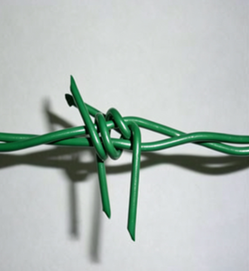 <b>Plastic</b> coated double strand barbed wire for outdoor high security with anti-corrosion and anti-climbing support customization - Product Image 2