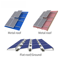 Support de panneau solaire, accessoires de montage en Aluminium, pince solaire moyenne, fabricant de système de montage solaire à toit plat