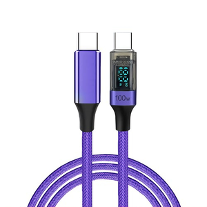 Intelligente digitale display PD100W supersnelle oplaadkabel <span class=keywords><strong>USB</strong></span>-C naar C met 60W slimme oplading voor <span class=keywords><strong>laptop</strong></span> en meerdere apparaten - Product Image 1