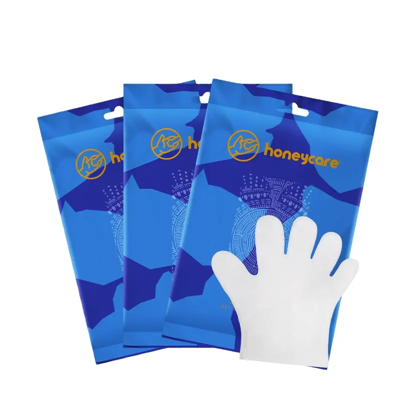 honeycare high quality disposable pet grooming gloves wipes for cats dogs