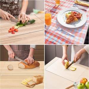 Planche à découper en acrylique sans plastique, grande, avec rebord, pour la cuisine (vente en gros) - Product Image 2