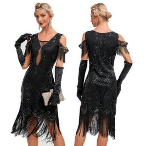 Ecoparty Flapper Vestidos 1920s Gatsby Roaring 20s <span class=keywords><strong>Gran</strong></span> vestido 1920 para mujeres Vestidos de baile formales - Product Image 4