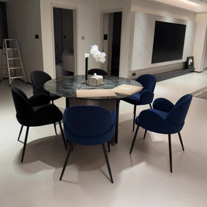 Chaise de salle à manger Wabi-Sabi minimaliste moderne pour la maison | Tabouret confortable avec design de <span class=keywords><strong>luxe</strong></span> léger pour les restaurants haut de gamme - Product Image 4