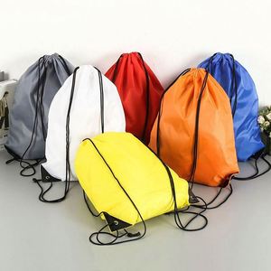 Fashionable Portable Terylene & Canvas <b>Drawstring</b> <b>Backpack</b> Polyester String With Cotton Handle Fabric Material Gift Bulk Packed - Product Image 2