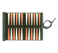 Zwei-Spieler Handgefertigtes Backgammon-Spiel aus PU-Leder, Faltbar, Anpassbares Reisespiel, Unterhaltungsschach, Aufrollbares Design