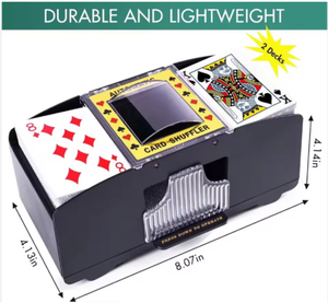 Rareidel Mélangeur <span class=keywords><strong>de</strong></span> cartes électrique pour casino, distributeur automatique <span class=keywords><strong>de</strong></span> cartes à 2 jeux pour jeux <span class=keywords><strong>de</strong></span> cartes à domicile <span class=keywords><strong>UNO</strong></span> Texas Hold'em, alimenté par batterie - Product Image 6