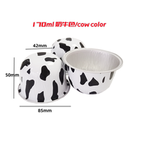 Contenant jetable en aluminium de 170 ml de haute qualité, écologique, en pulpe moulée de qualité alimentaire, moule à pâtisserie, moule à gâteau, avec couvercle en dôme