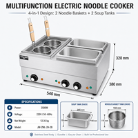 Marmite Électrique Commerciale Multifonction en Acier Inoxydable pour Nouilles, Soupes, Riz, Ragoûts, et Préparation de Plats Épicés (Hot Pot) et de Raviolis