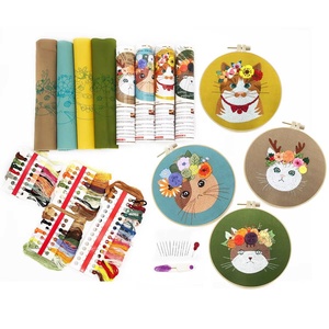 <b>Beginner</b> Cross Stitch Hand <b>Embroidery</b> Starter <b>Kit</b> Printed Technique <b>for</b> Sewing Novices - Product Image 5