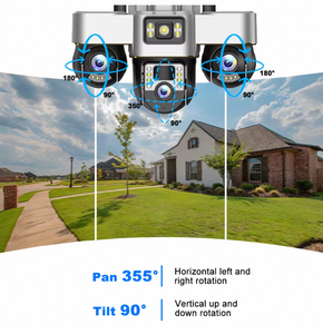 V380 năng lượng mặt trời Powered 3-Ống Kính <span class=keywords><strong>Camera</strong></span> An Ninh với Thông Minh tầm nhìn ban đêm không thấm nước 12MP HD độ phân giải cho ngoài trời <span class=keywords><strong>Camera</strong></span> giám sát - Product Image 2