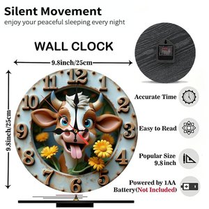 Orologio in legno da 10 pollici che utilizza l'ombra di un gnomone per indicare l'ora - Product Image 3