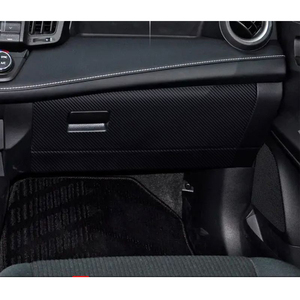 Tapis de porte de voiture en cuir en fibre de carbone protecteur de protection pour toyota rav4 <span class=keywords><strong>Xa40</strong></span> 2016 2017 2018 2019 coussin de boîte de rangement - Product Image 3