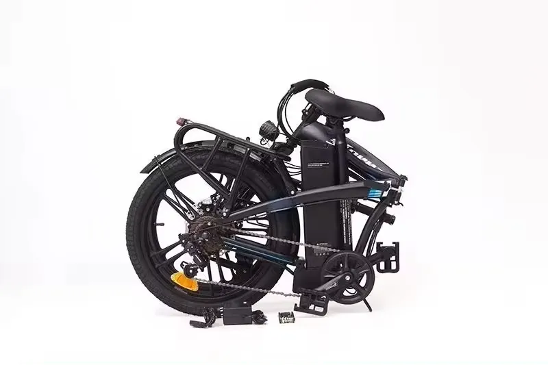Wholesale 350w 20 Inch Steel Fat Tire Folding Electric Bicycle City Foldable Electric Bike