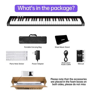 <span class=keywords><strong>Clavier</strong></span> électronique 61 touches TERENCE PT611 – Fournisseur direct d'usine pour achats en gros de pianos numériques tactiles - Product Image 2