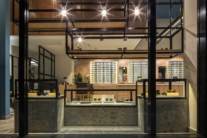 ตู้โชว์แว่นตาไม้แบบสั่งทำ ตู้โชว์ร้านแว่นตาสมัยใหม่ เคาน์เตอร์แว่นกันแดดแบบเกาะ - Product Image 4