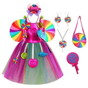 Nouvelle arrivée : robe de princesse d'Halloween avec bandeau à bonbons et costume de sucette pour les filles - Product Image 3
