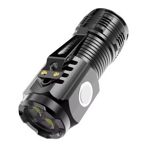 Mini <b>Rechargeable</b> 3 <b>LED</b> Glare Flashlight ABS Waterproof IP65 Camping Zoomable USB Portable Multifunction Outdoor <b>Torch</b> - Product Image 1