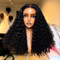 Wig Rambut Manusia Keriting Burma Mentah 13x4 HD Lace Front Tanpa Lem, Rambut Virgin Tanpa Proses, 24 Inch, Densitas 250, Pre-Plucked, Vendor Grosir