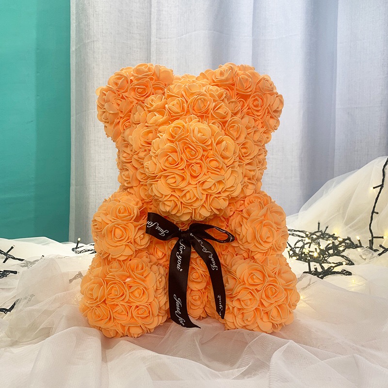 Ours en mousse rose Organge-40cm 08