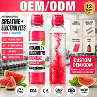 Mélange de poudre d'électrolytes et de créatine monohydrate à marque privée OEM, boisson en poudre à séparation solide-liquide avec bouchon, supplément sportif ODM