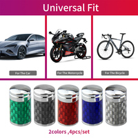 Bouchons de valve de pneu de cylindre de décoration en fibre de carbone 5 couleurs personnalisés nouveau Style solide universel pour vélo moto voiture