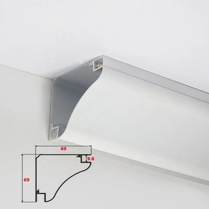 Profilés <span class=keywords><strong>d</strong></span>écoratifs <span class=keywords><strong>d</strong></span>'<span class=keywords><strong>angle</strong></span> en aluminium anodisé argenté TW6969 pour plafond, éclairage LED, pliage, <span class=keywords><strong>d</strong></span>écoupe, soudure, sur mesure - Product Image 2