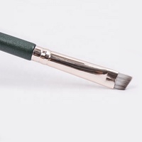 Kuas Eyeliner Alis Bulu Sintetis Berkualitas Tinggi dengan Gagang Kayu untuk Wajah, Kuas Makeup Profesional Label Pribadi Khusus