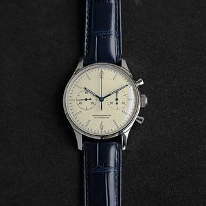 Reloj de Hombre con Movimiento Seagull ST1901, Correa de Cuero, Relojes de Pulsera de Lujo, Acero Inoxidable, Cristal de Zafiro, Luminoso, Resistente al Agua 10 ATM - Product Image 5